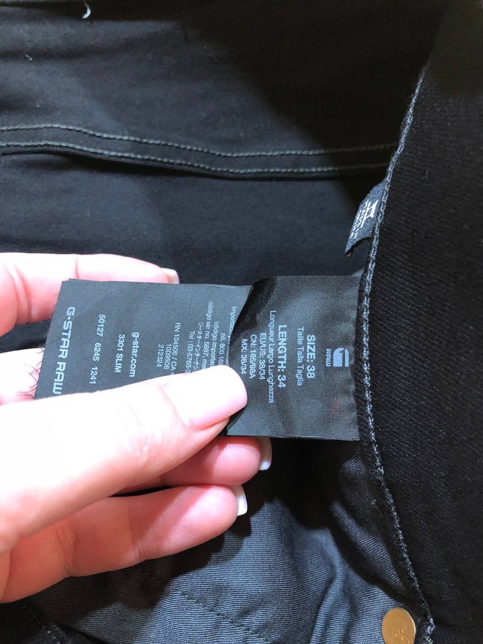 G-Star G-STAR 3301 Super Slim Jeans Stretch Button Fly Denim Black Size US 38 / EU 54 - 2 Thumbnail