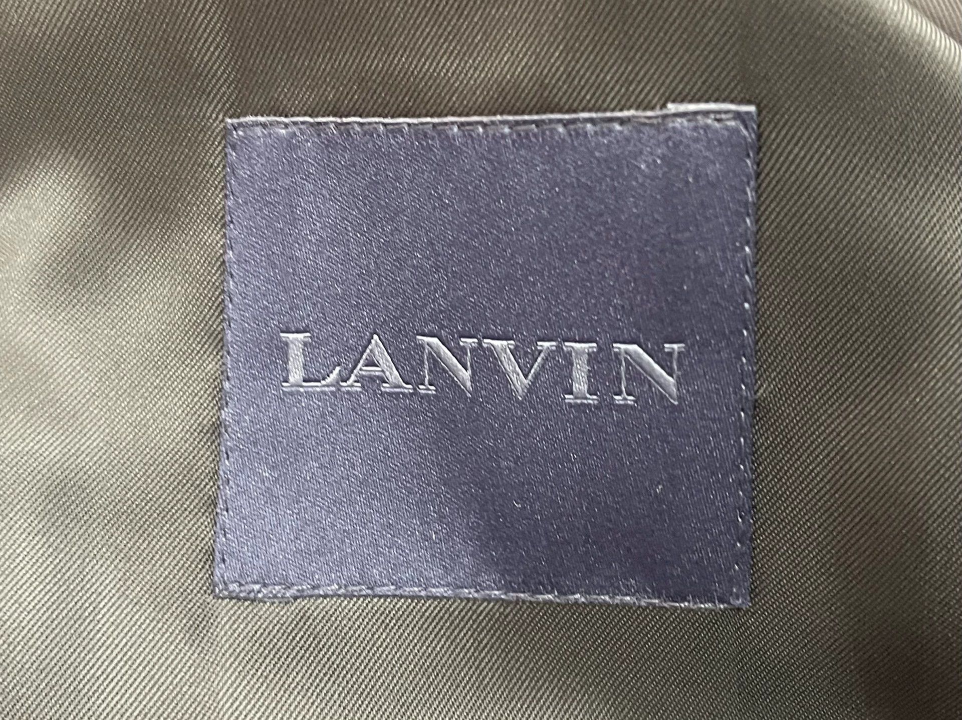 Lanvin Lanvin Basic Suit Men's 50 Black 100% Wool Size 50R - 4 Thumbnail