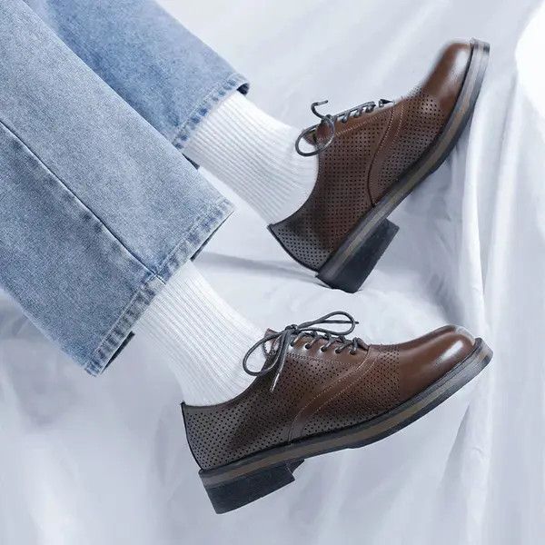 Leather Kobayashi x Eno Perforated Derby Shoes Size US 8 / EU 41 - 2 Thumbnail