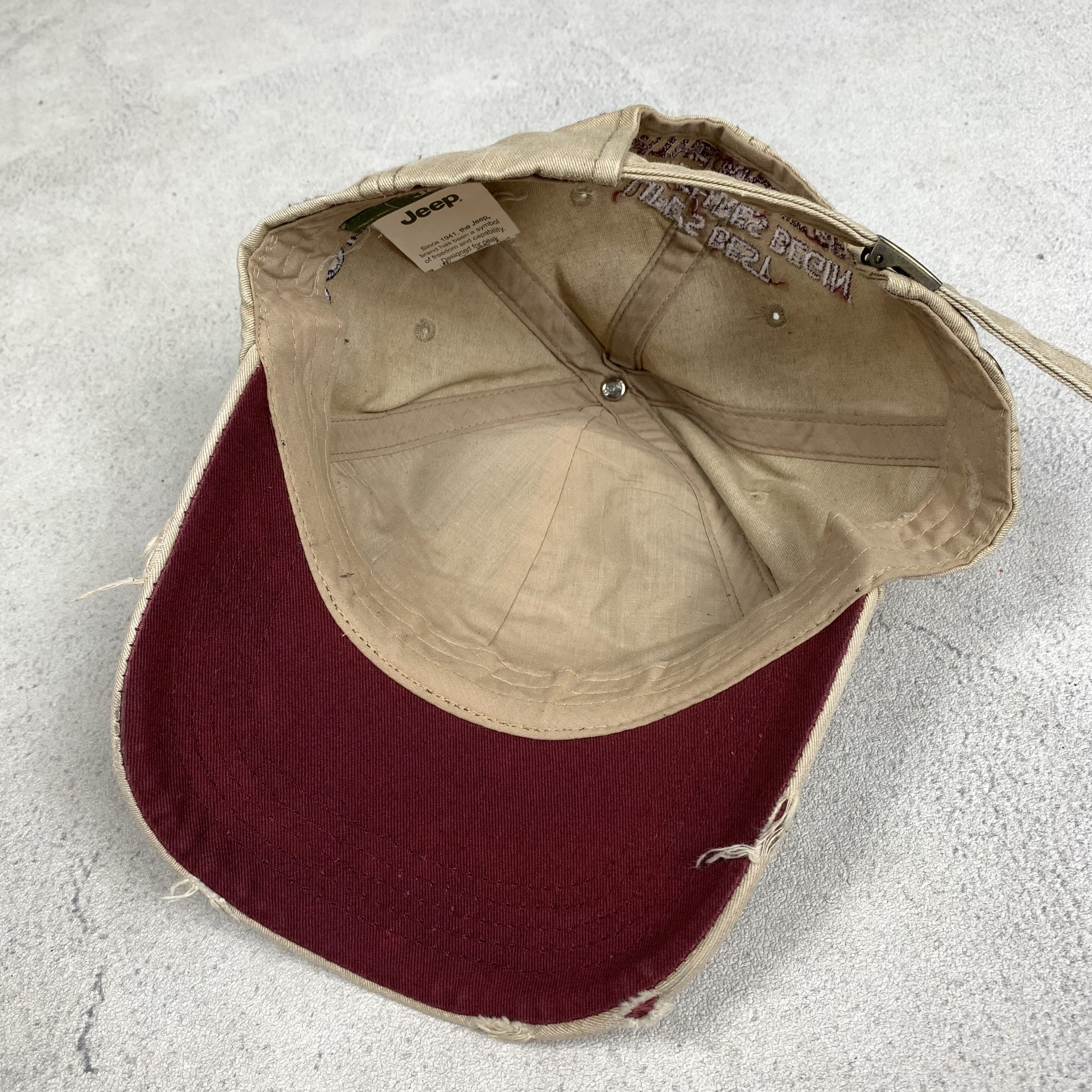 Vintage Jeep Distressed Hat Cap American Rugged Y2K Size ONE SIZE - 6 Thumbnail
