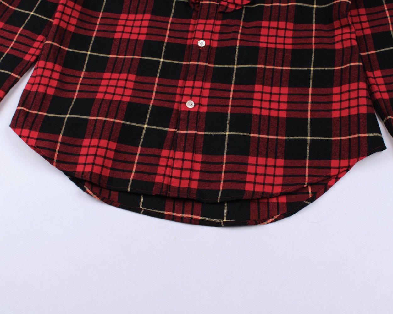 Designer × Ralph Lauren RALPH LAUREN Ruffle Red Black Plaid Long Sleeve Shirt Top Size S / US 4 / IT 40 - 12 Thumbnail