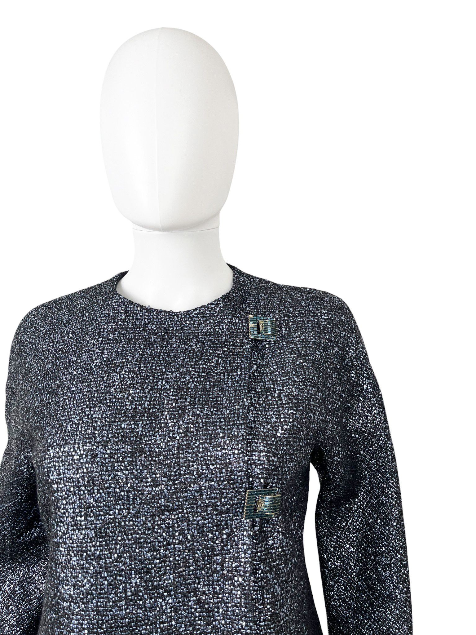 Versace by Donatella F/W 1998 Satin Embellished Wool Set Size S / US 4 / IT 40 - 8 Thumbnail