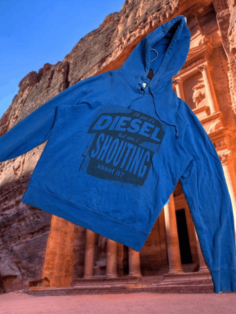 Diesel vintage streetwear Diesel big logo Sweatshirt hoodie Size US XL / EU 56 / 4 - 1 Thumbnail
