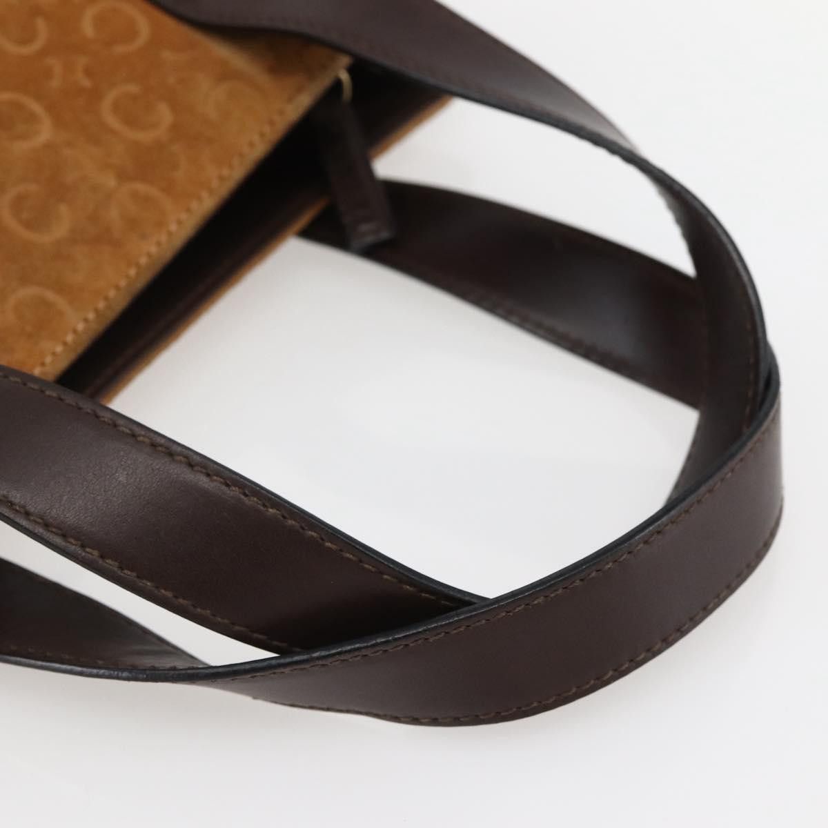 Celine CELINE C Macadam Canvas Hand Bag Brown Gold Size ONE SIZE - 7 Thumbnail
