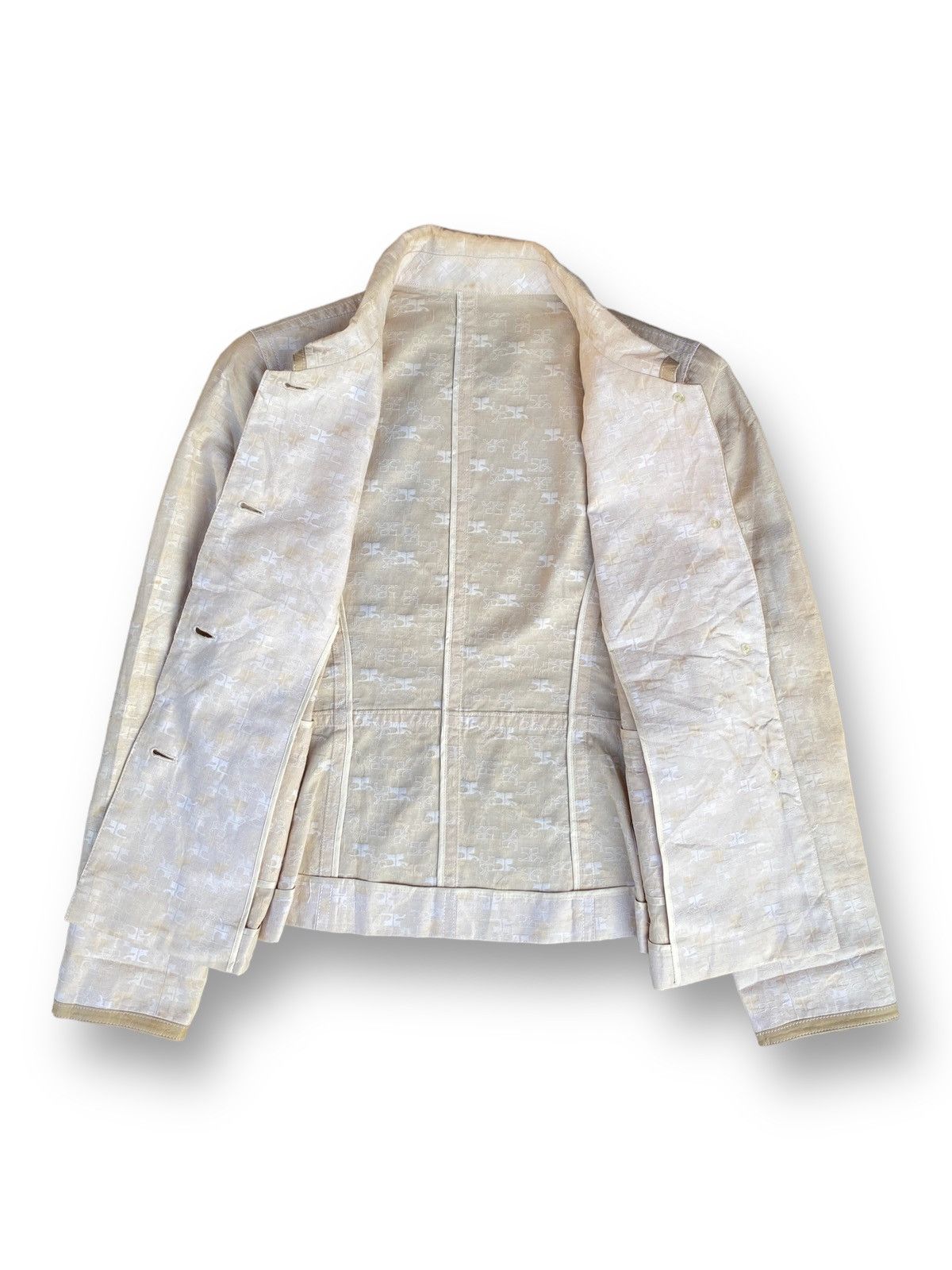Andre Courreges × Courreges × Designer Iconic Vinyl Courreges Hologram Blazer Jacket. #B9 Size S / US 4 / IT 40 - 4 Thumbnail