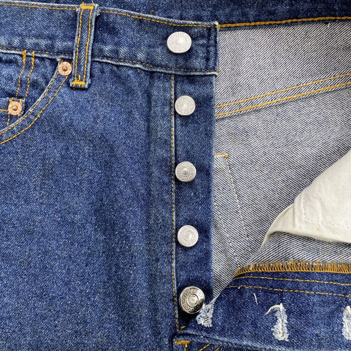 Levi's Vintage Clothing 🇺🇸1990s Vintage Levis 501 31x34 Straight Leg Faded Jeans Size US 29 - 9 Thumbnail