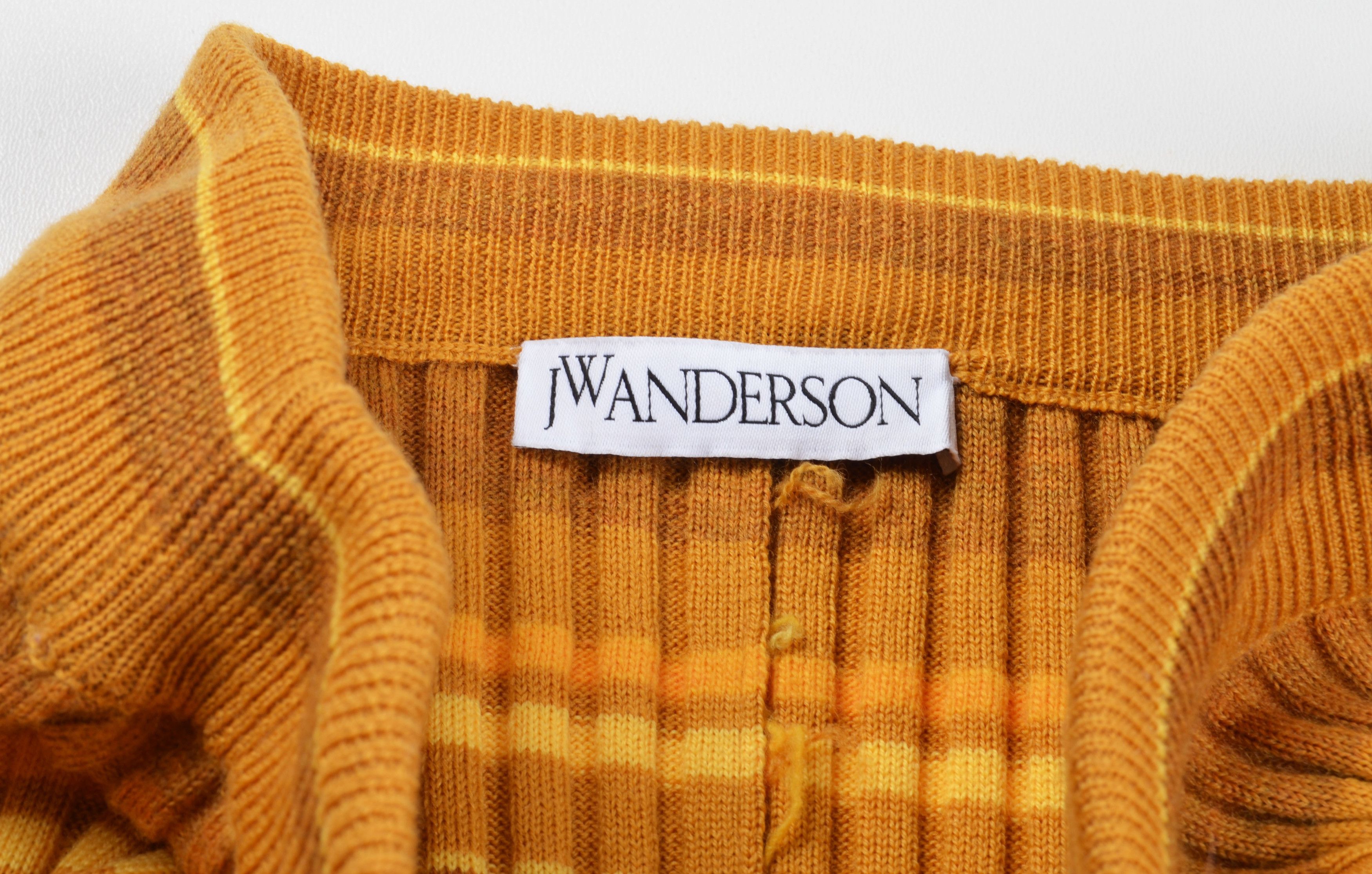 JW Anderson JW Anderson Wool Pleated Striped Asymmetric Draped Skirt Size 26" / US 2 / IT 38 - 8 Thumbnail