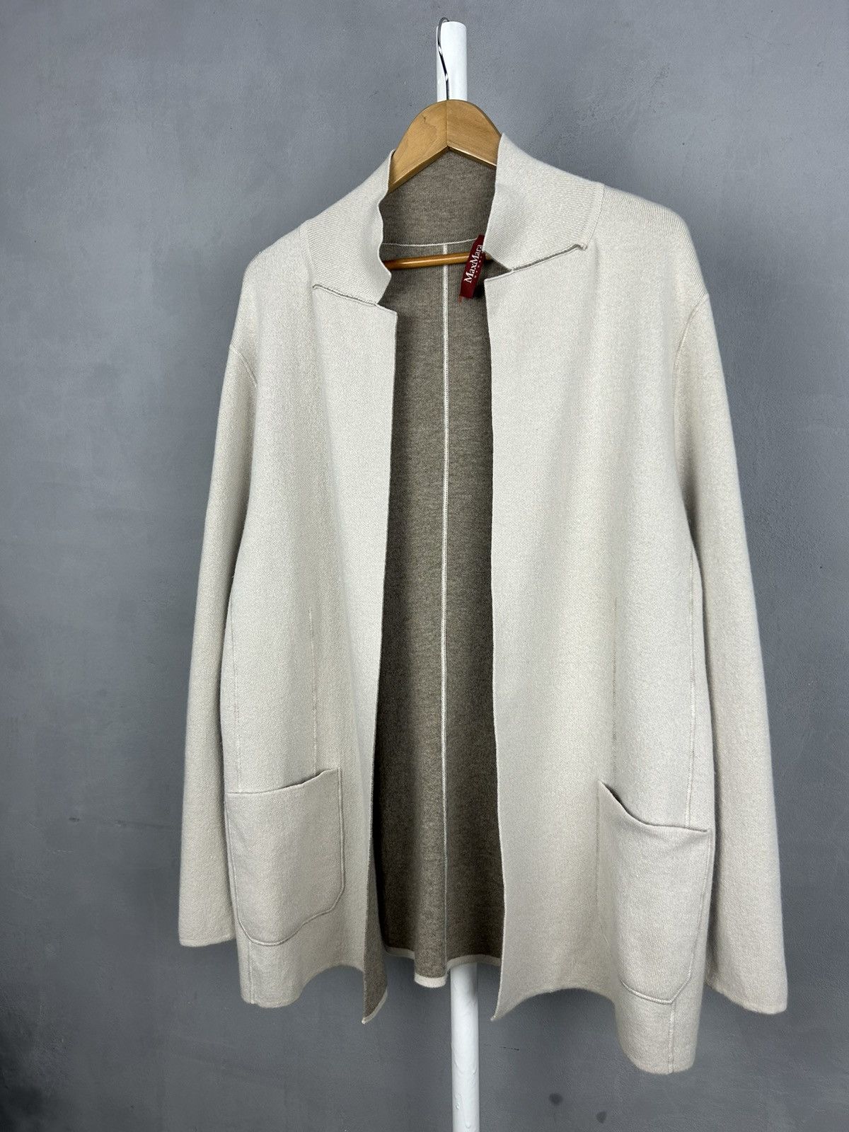 Max Mara Max Mara Studio Virgin Wool Open Front Cardigan Size XL / US 12-14 / IT 48-50 - 2 Thumbnail