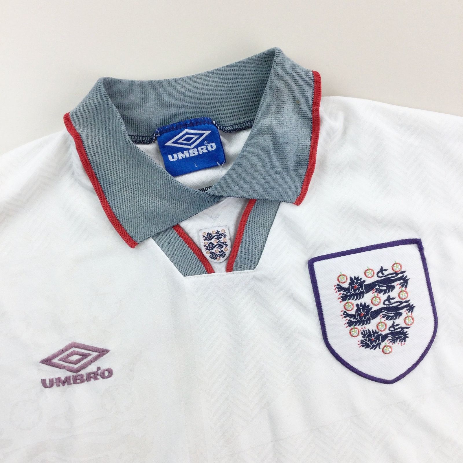 Umbro Umbro UK England 1993/95 Jersey - Large mens football soccer Size US L / EU 52-54 / 3 - 5 Thumbnail