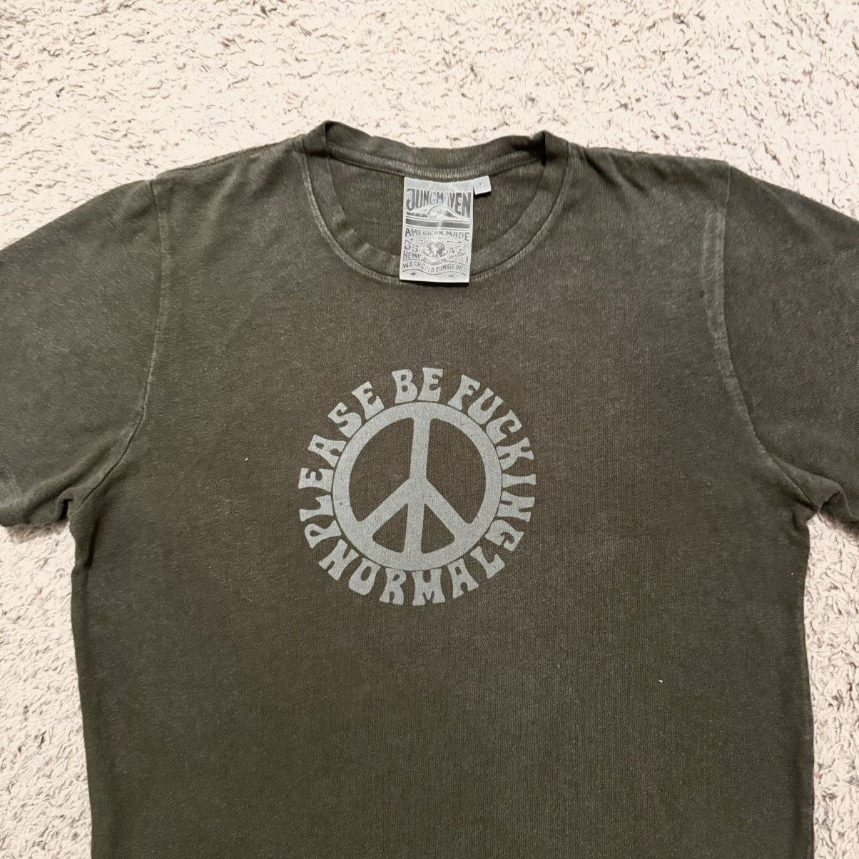 Jungmaven Jungmaven Please Be Fucking Normal Peace Tee L Size US L / EU 52-54 / 3 - 3 Thumbnail
