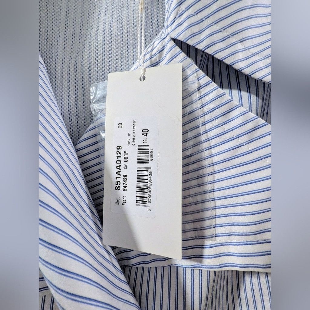 Maison Margiela Maison Martin Margiela Blue Striped Trench Coat Size S / US 4 / IT 40 - 10 Thumbnail