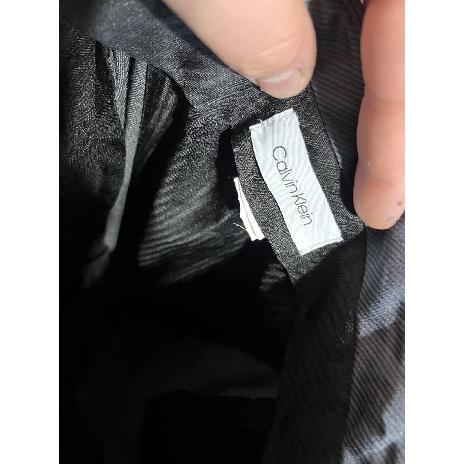 Calvin Klein Calvin Klein Pants Dress Pants Gray 30x31 Polyester Blend Flat Front Mens Casual Office Wear Size US 30 / EU 46 - 5 Thumbnail
