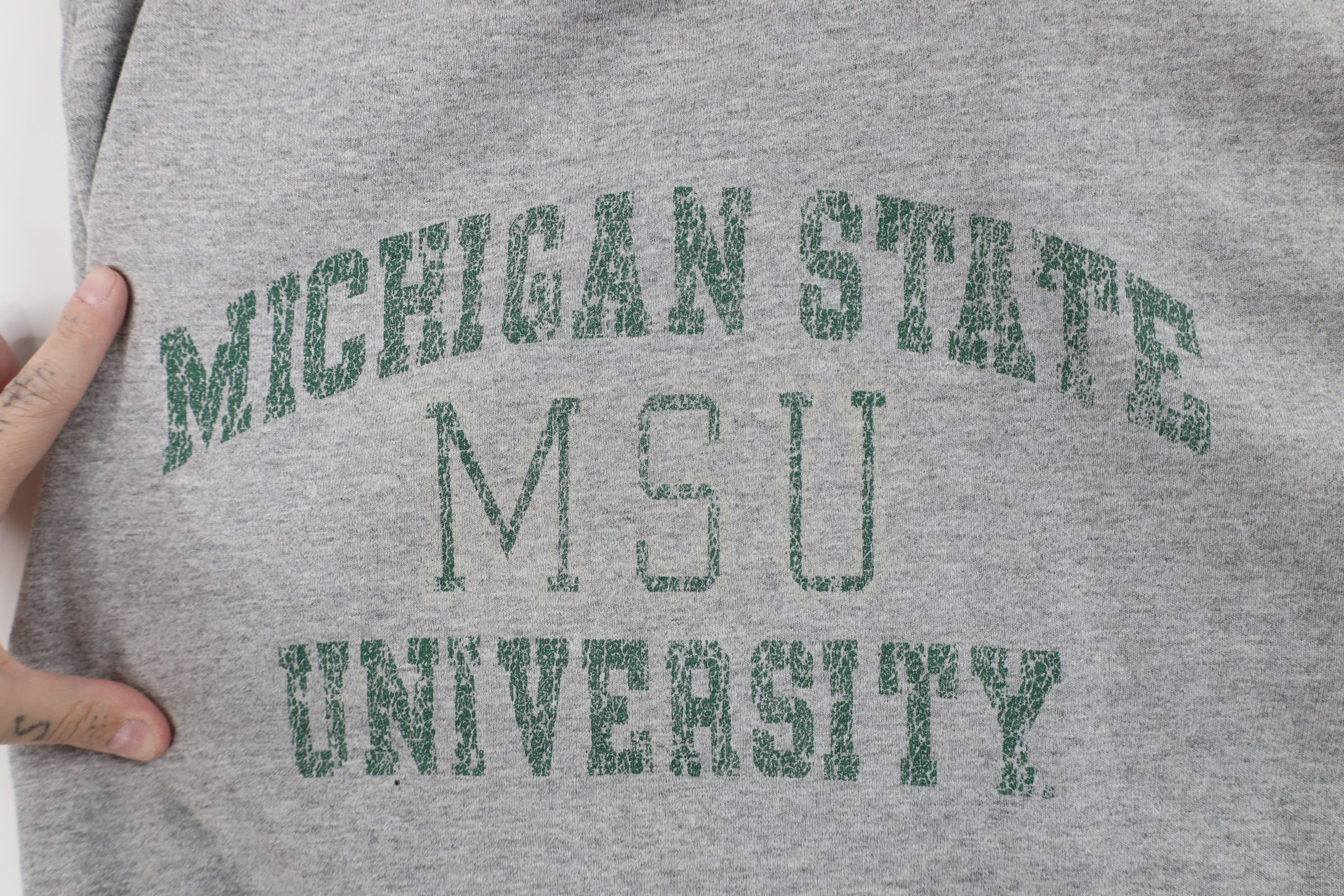 Vintage Vintage 90s Michigan State University Long Sleeve T-Shirt Size US M / EU 48-50 / 2 - 6 Thumbnail