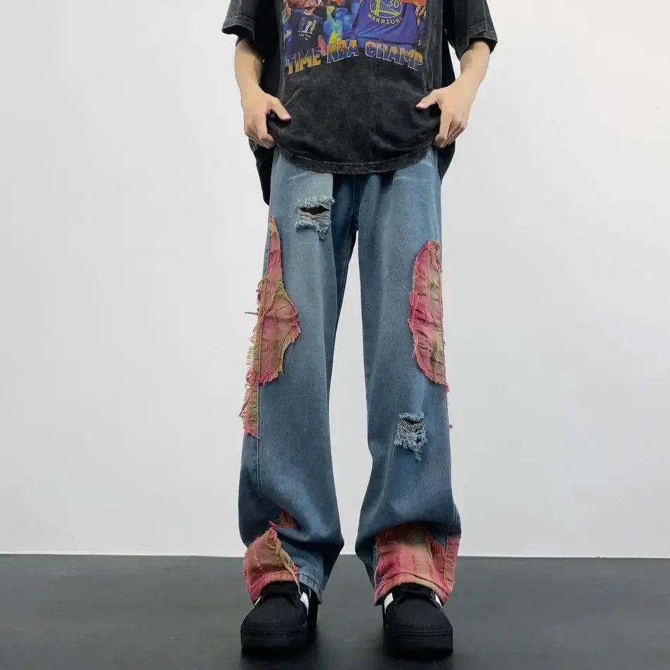 Japanese Brand Retro straight leg wide leg slightly flared jeans Size US 32 / EU 48 - 6 Thumbnail