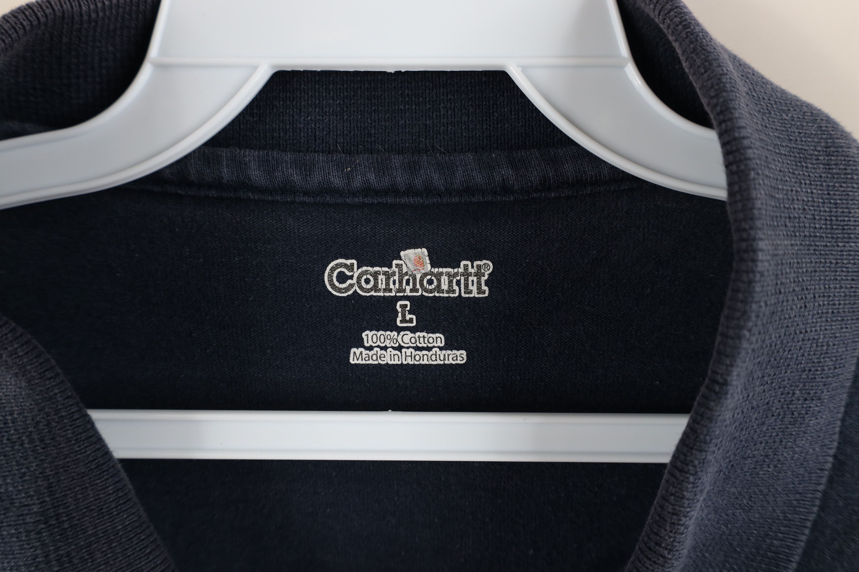 Carhartt × Vintage Vintage Carhartt Out Sun Faded Heavyweight Polo Shirt Blue Size US L / EU 52-54 / 3 - 8 Thumbnail