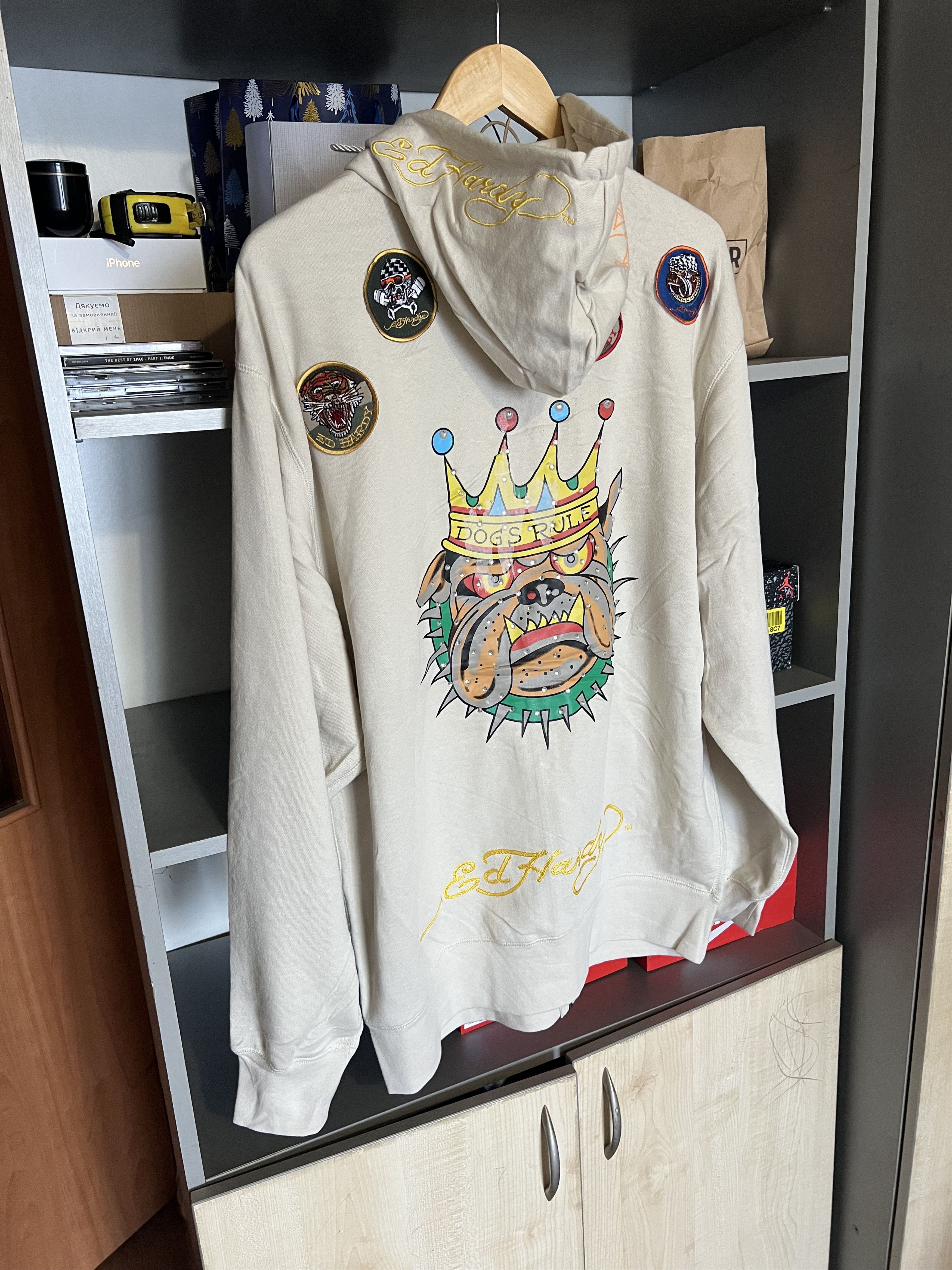 Ed Hardy Vintage Ed Hardy by Christian Audigier Designer Hoodie Y2K Size US XL / EU 56 / 4 - 1 Thumbnail