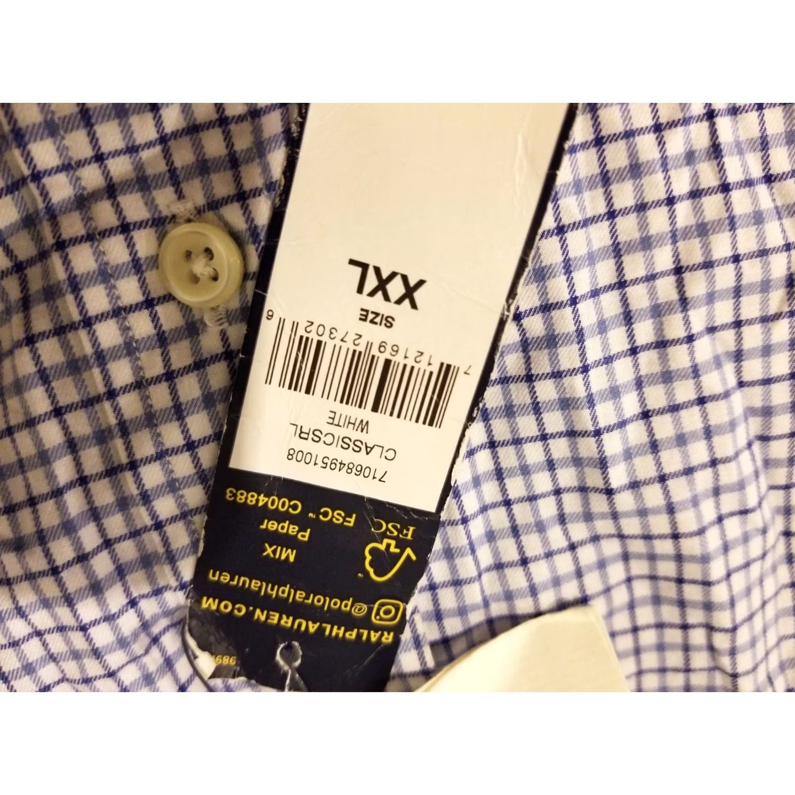 Polo Ralph Lauren Polo Ralph Lauren Dress Shirt Mens 2XL Blue Button Cotton Shirt Size 48R - 3 Thumbnail