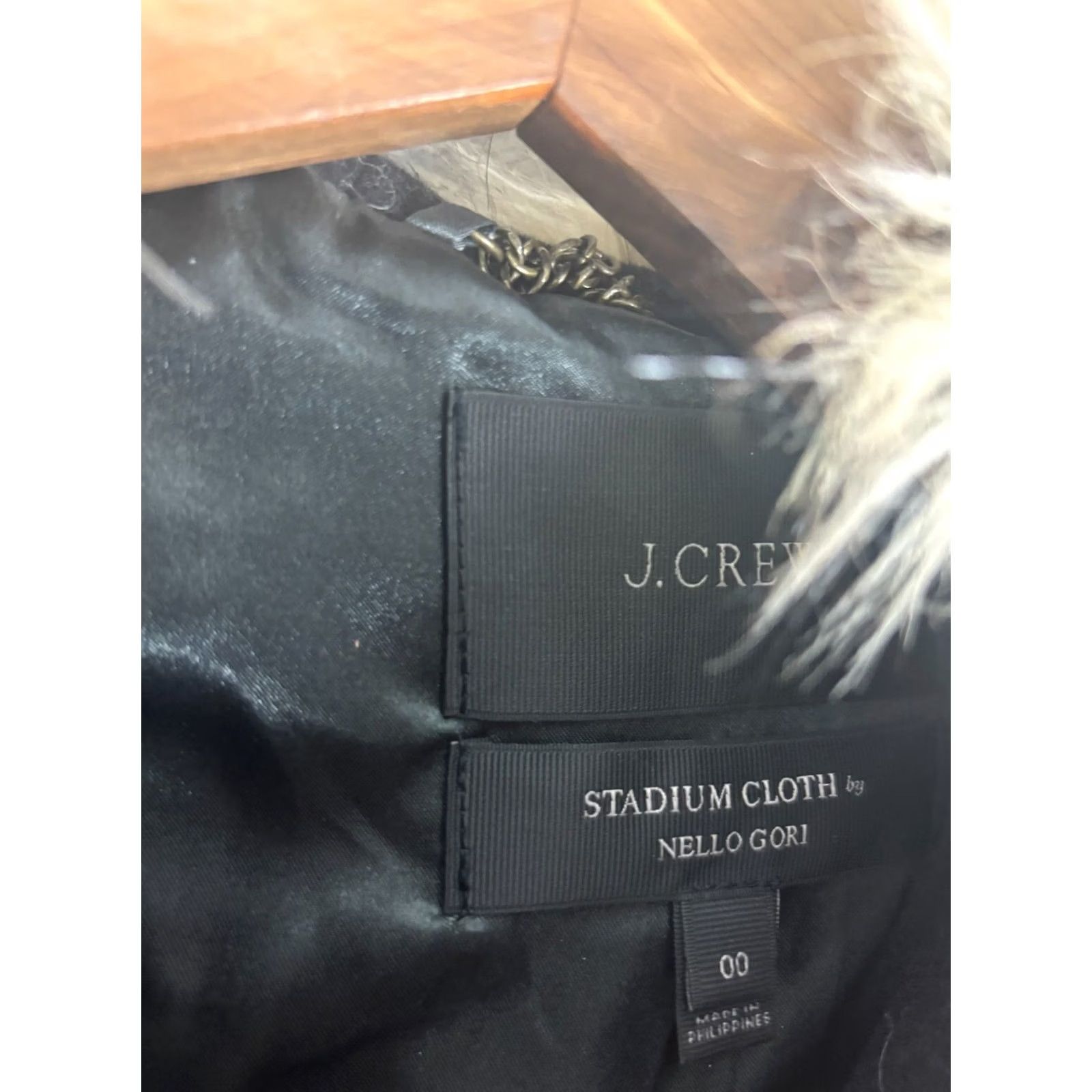 J.Crew J.CREW Womens Coat Parka Wool Faux Fur Hooded Black 00 Classic Make Italian Theme Nello Gori 4451 Size XXS / US 00 / IT 34 - 4 Thumbnail