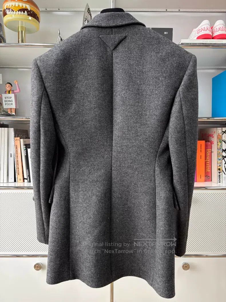 Prada Prada Gray lapel two-pocket suit jacket Size XS / US 0-2 / IT 36-38 - 3 Thumbnail