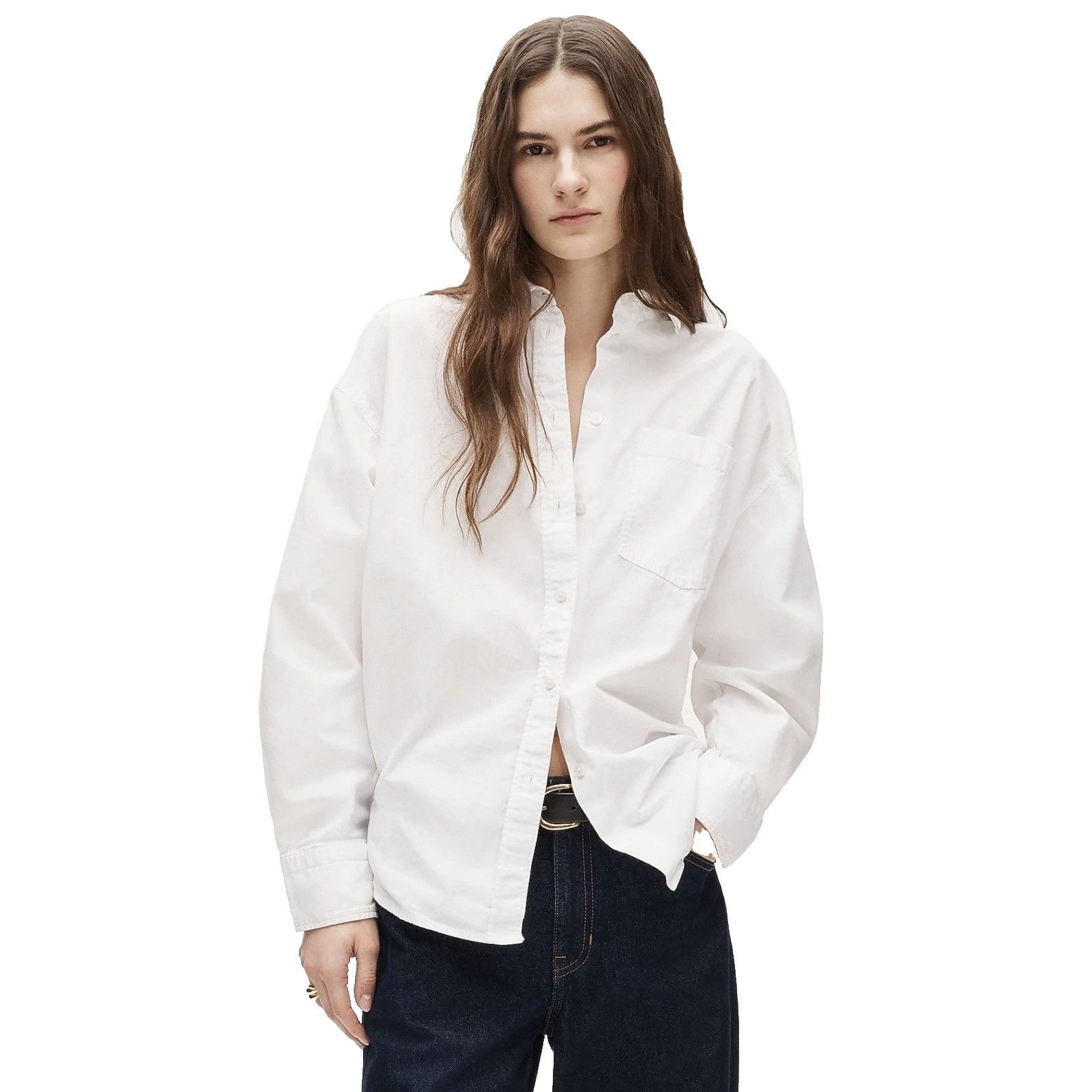 J.Crew J.Crew Petite Étienne oversized shirt L lightweight Oxford Size L / US 10 / IT 46 - 1 Thumbnail