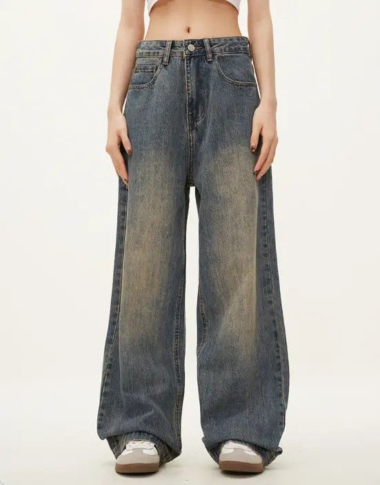 Japanese Brand Han Vintage distressed washed straight cleanfit loose jeans Size US 34 / EU 50 - 6 Thumbnail