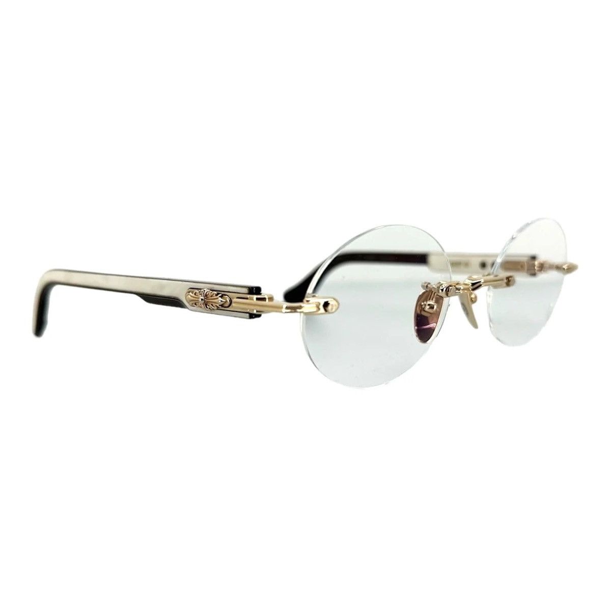 Deep 3 Chrome Hearts Glasses Chrome Hearts Deep III Round Sunglasses - Black Sunglasses  main image 2