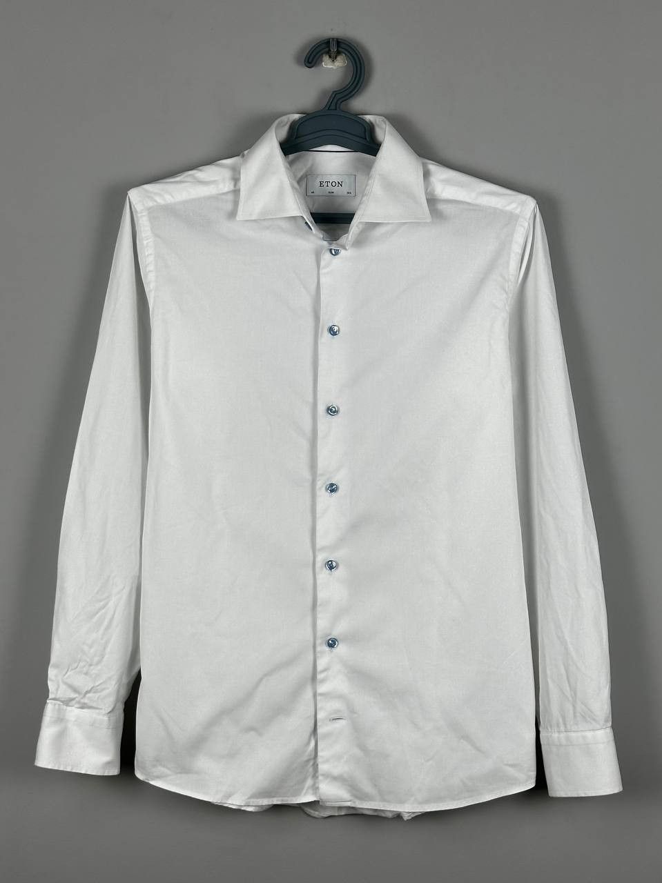Eton Eton Luxury White Contemporary Slim Fit Shirt Size US M / EU 48-50 / 2 - 1 Thumbnail