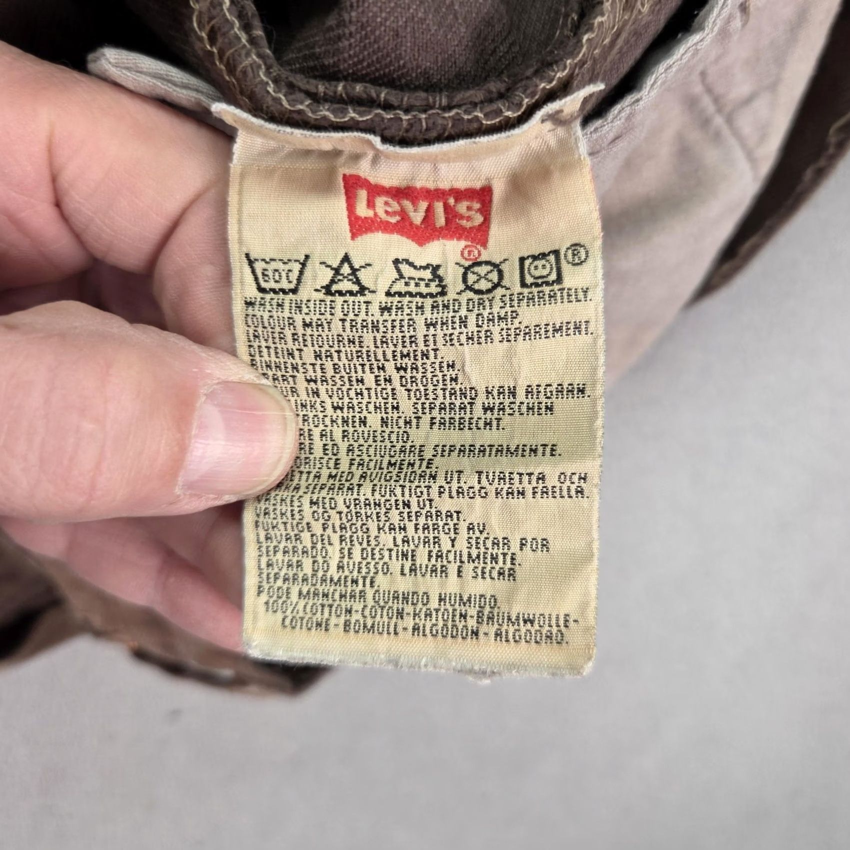 Levi's VINTAGE Levi's 501 Jeans Mens Regular 32x34 Brown Distressed Paint Splatter Made In USA 90s Men Size US 32 / EU 48 - 7 Thumbnail