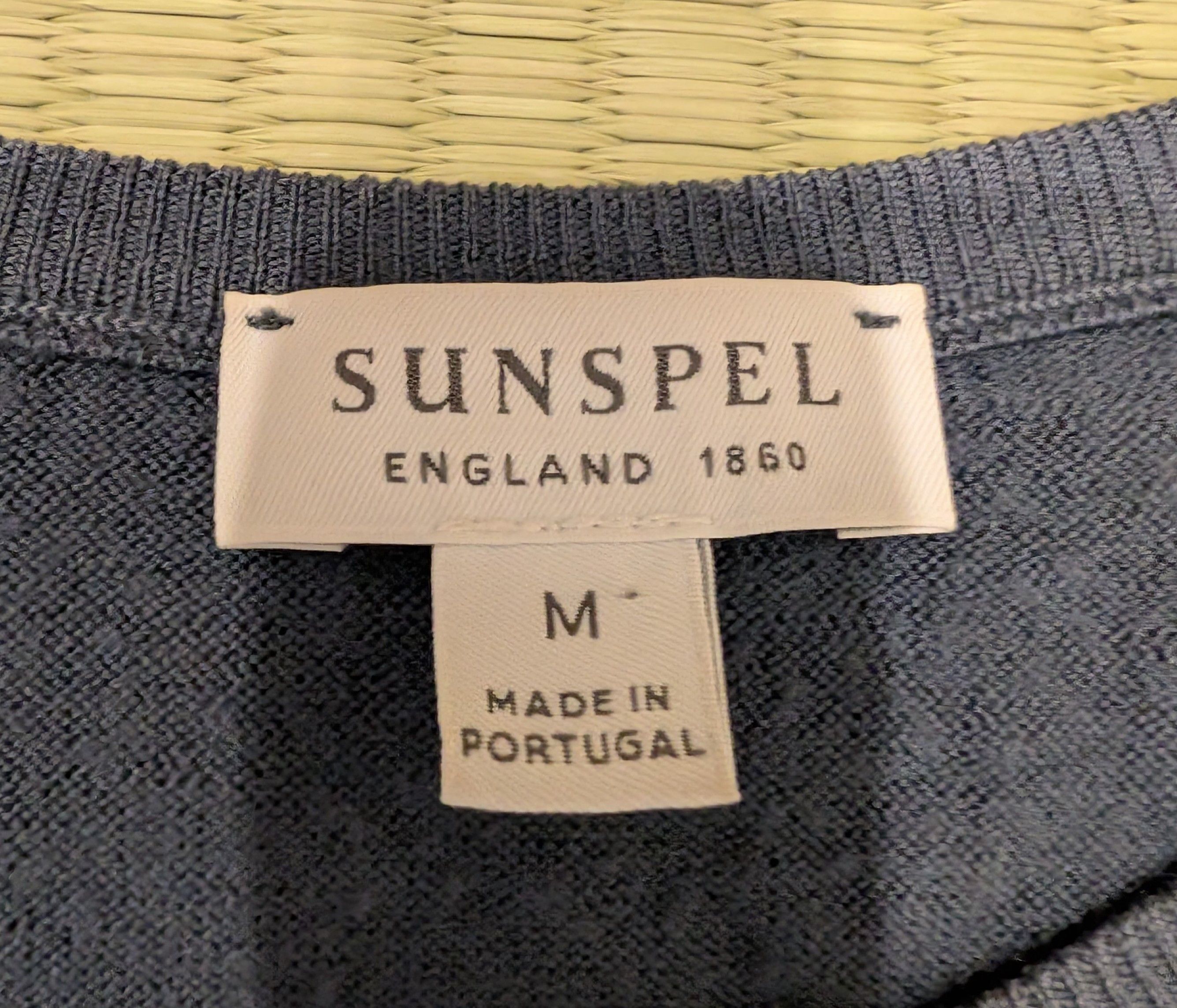 Sunspel Sunspel Extra-Fine Merino Wool Crew Neck Sweater Slate Blue Size US M / EU 48-50 / 2 - 3 Thumbnail