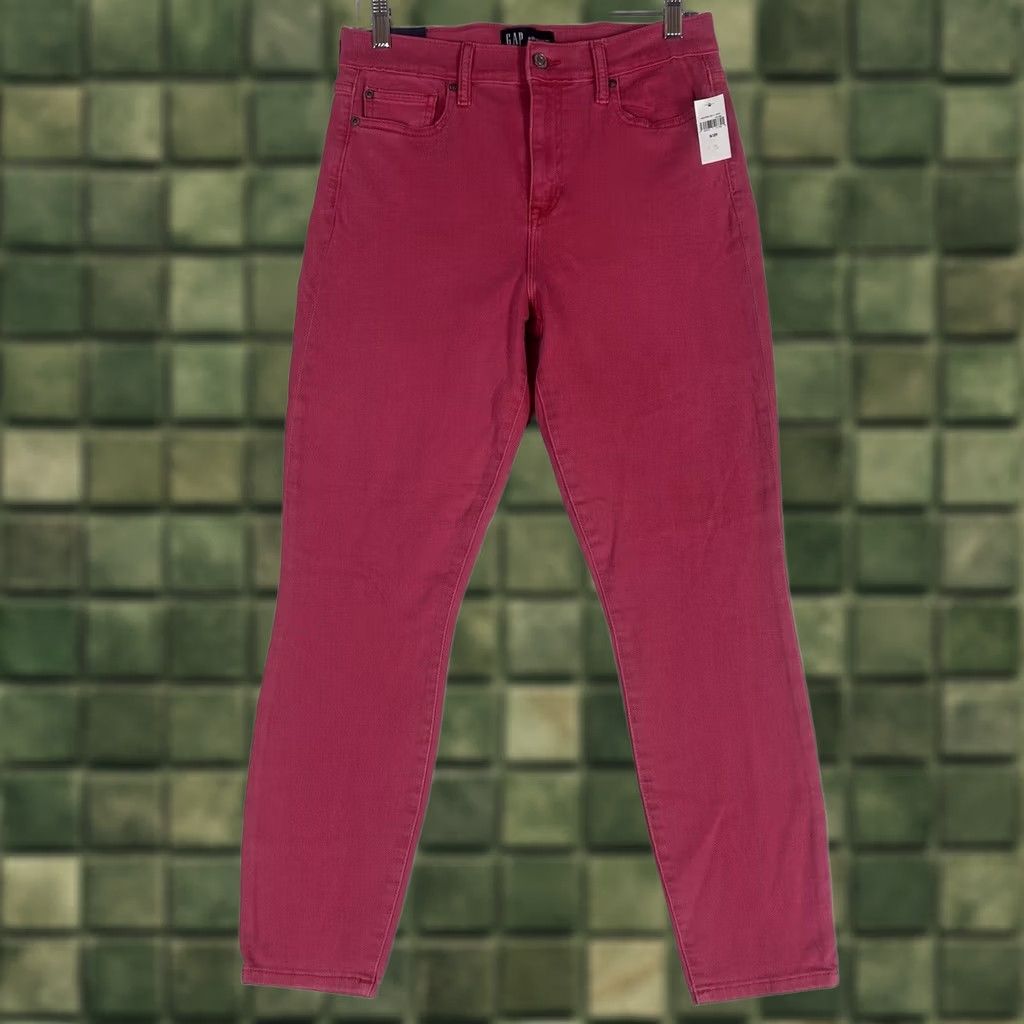 Gap GAP Jeans High Rise Legging Slim 8 Womens Pink Denim NWT Regular 29" Waist Stretch Size 30" / US 8 / IT 44 - 1 Thumbnail