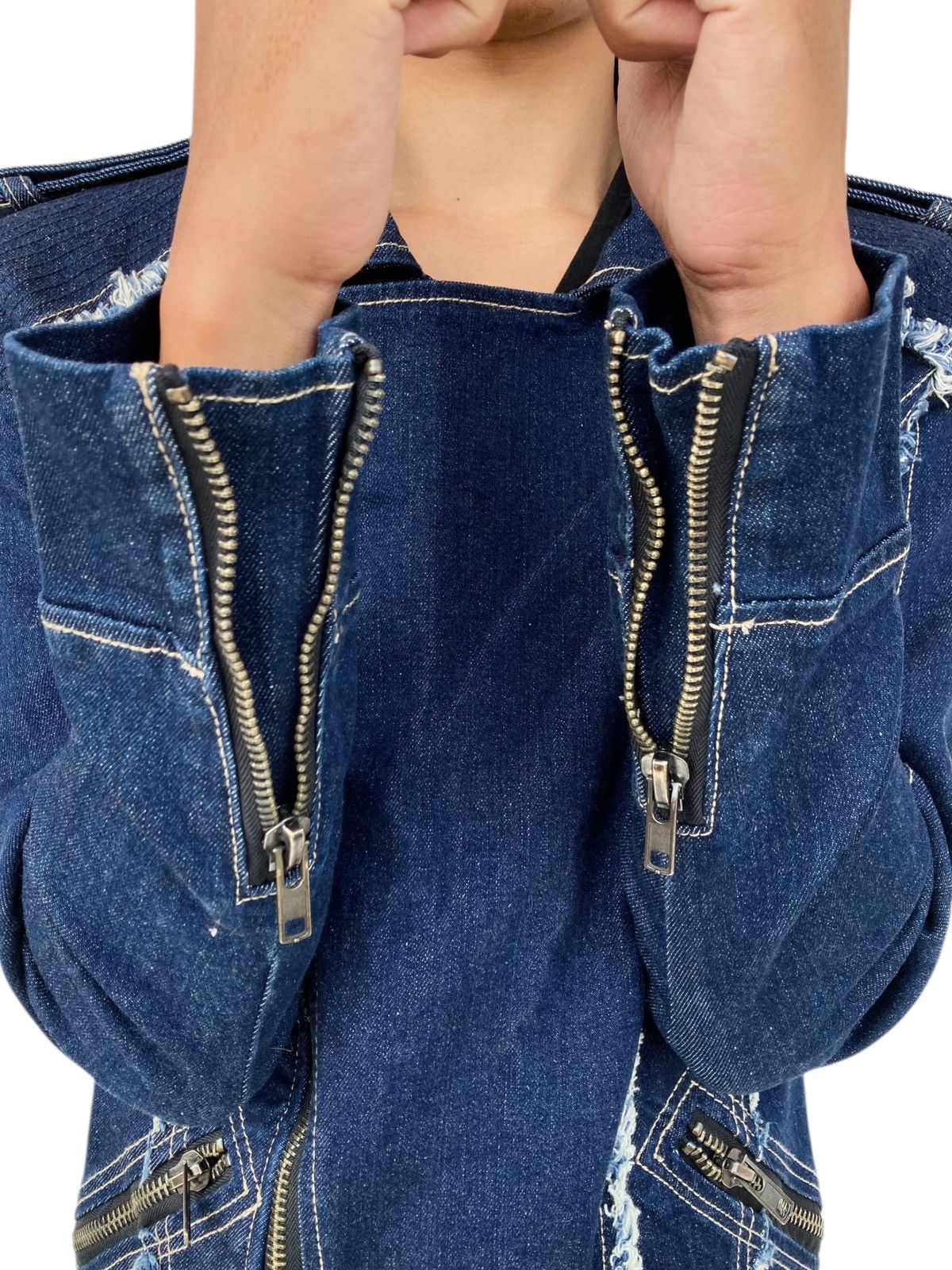 If Six Was Nine 2000s Tornado Mart - Vkei Style Denim Jacket Size US L / EU 52-54 / 3 - 5 Thumbnail