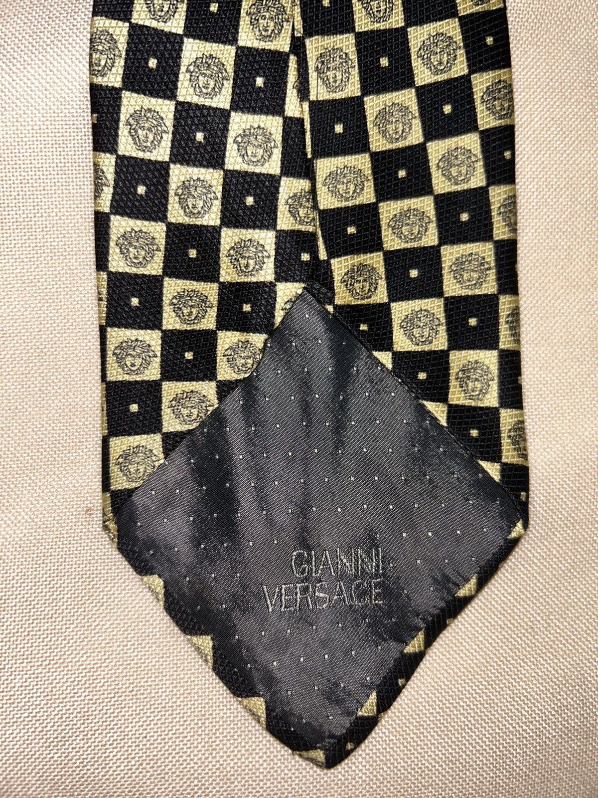 Versace Versace Medusa black gold Silk Mens Tie Size ONE SIZE - 5 Thumbnail