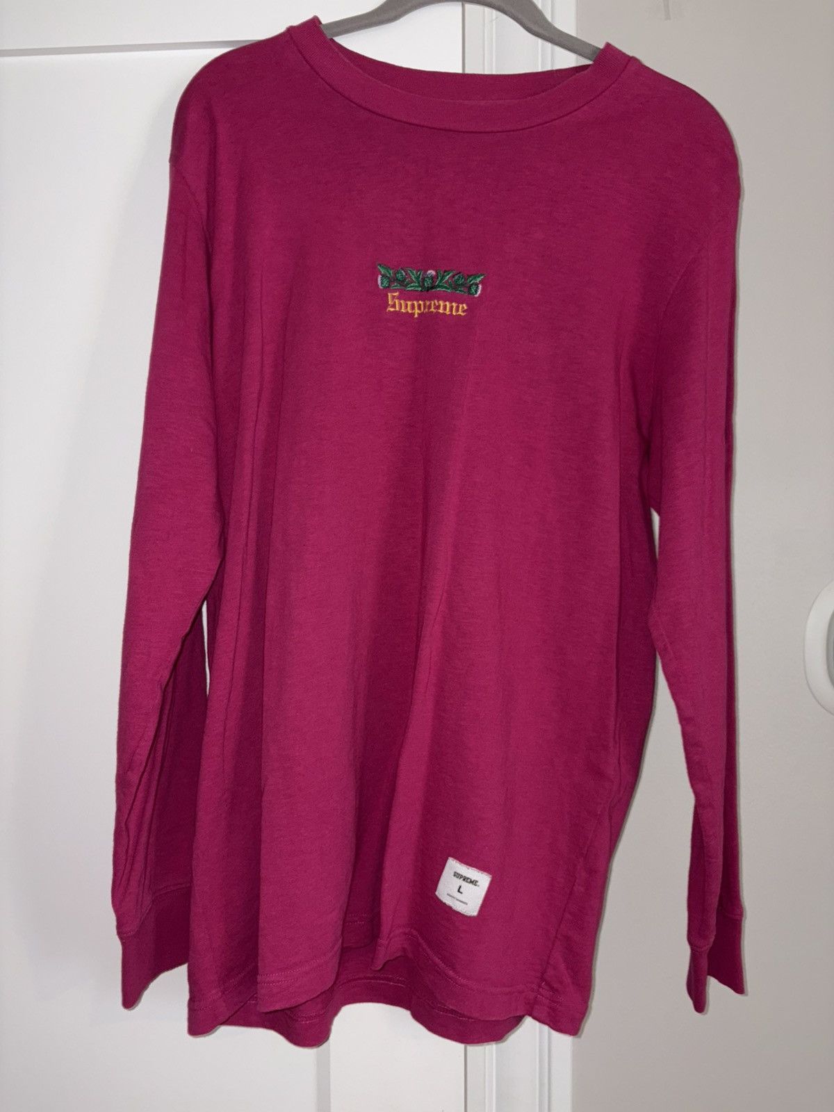 Supreme Supreme Embroidered Flower Long Sleeve Size US L / EU 52-54 / 3 - 1 Thumbnail