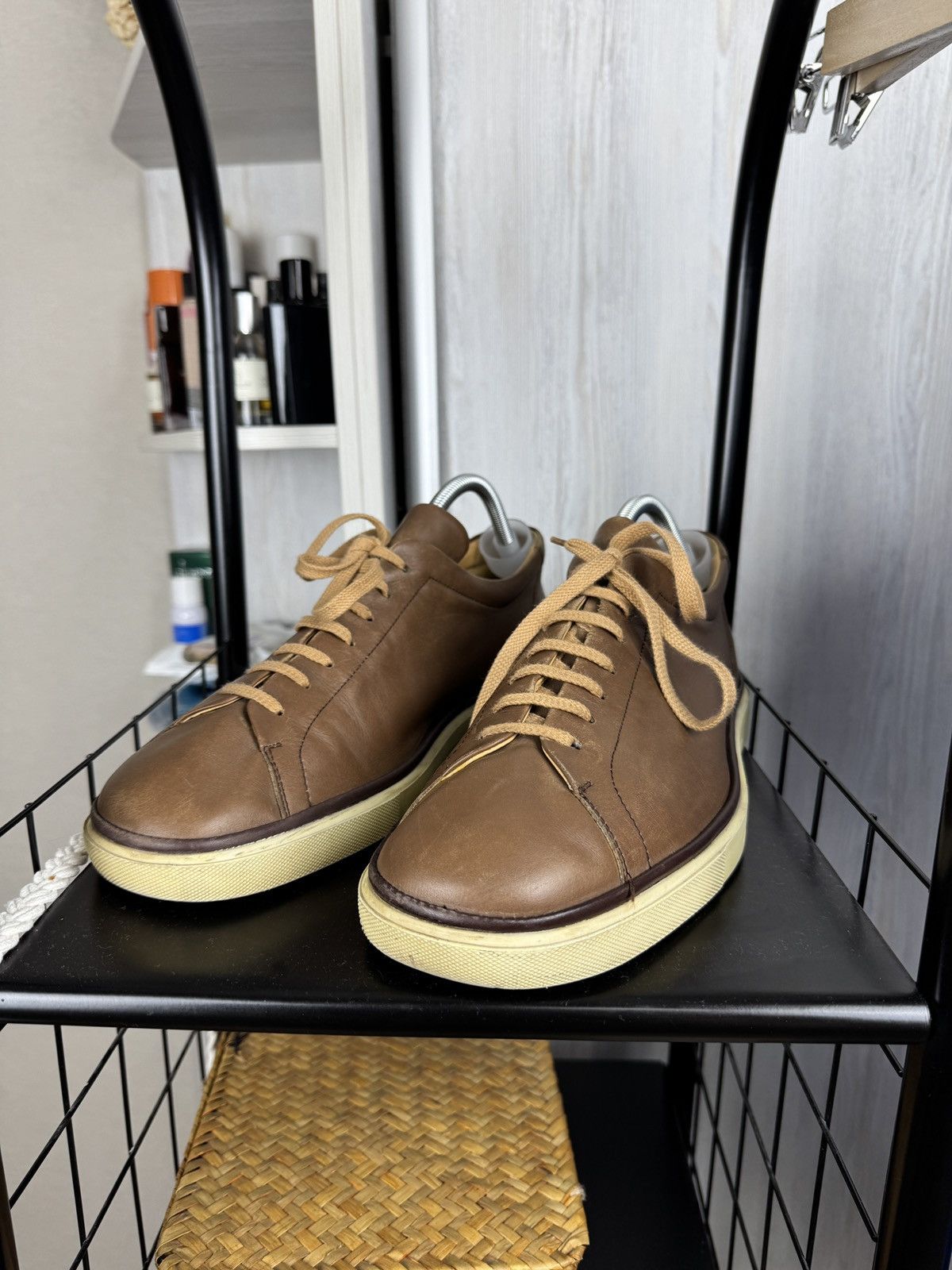 Bally BALLY Levico Italian Brown Leather Sneakers Size US 12 / EU 45 - 6 Thumbnail