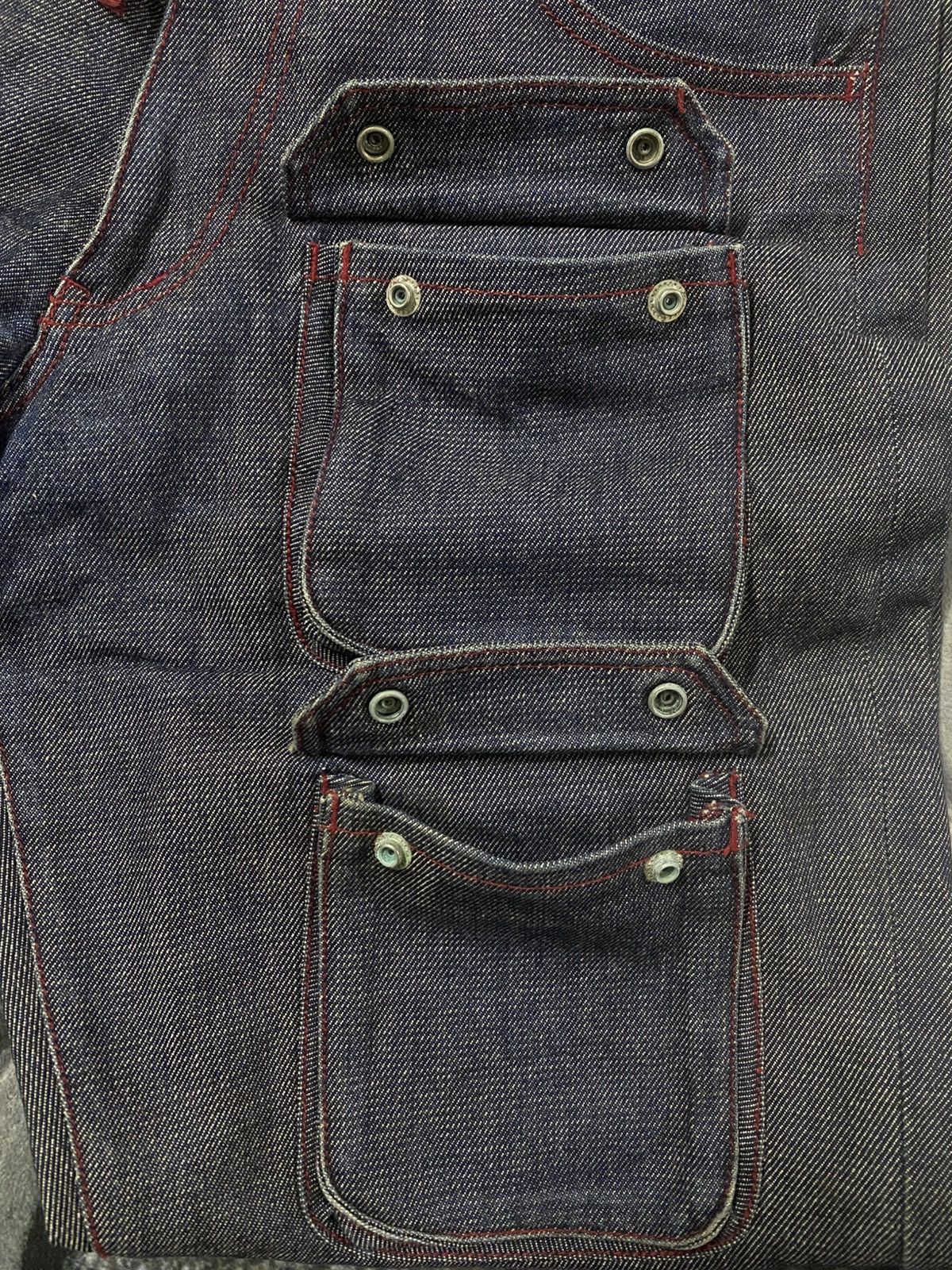 291295=Homme 291295 Homme Multi Pocket Bikers Style Denim Jeans Size US 30 / EU 46 - 7 Thumbnail