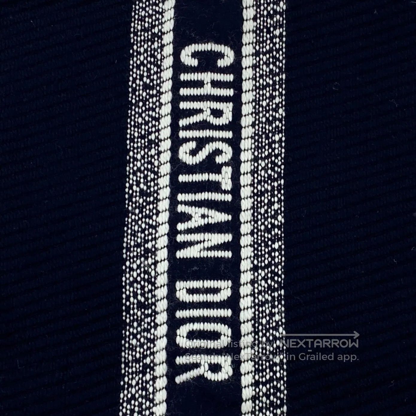 Dior Dior Color Blocked Logo Jacquard Monogram Wool Fringe Scar Size ONE SIZE - 4 Thumbnail