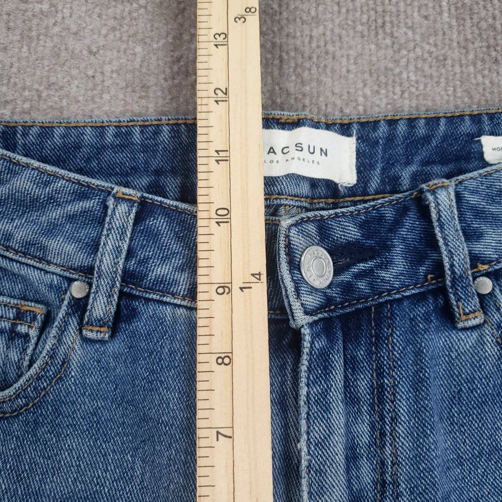 Pacsun Pacsun Womens Mom Jeans Blue Denim Light Wash Casual Extra Large XL Size 42" / US 20 - 7 Thumbnail