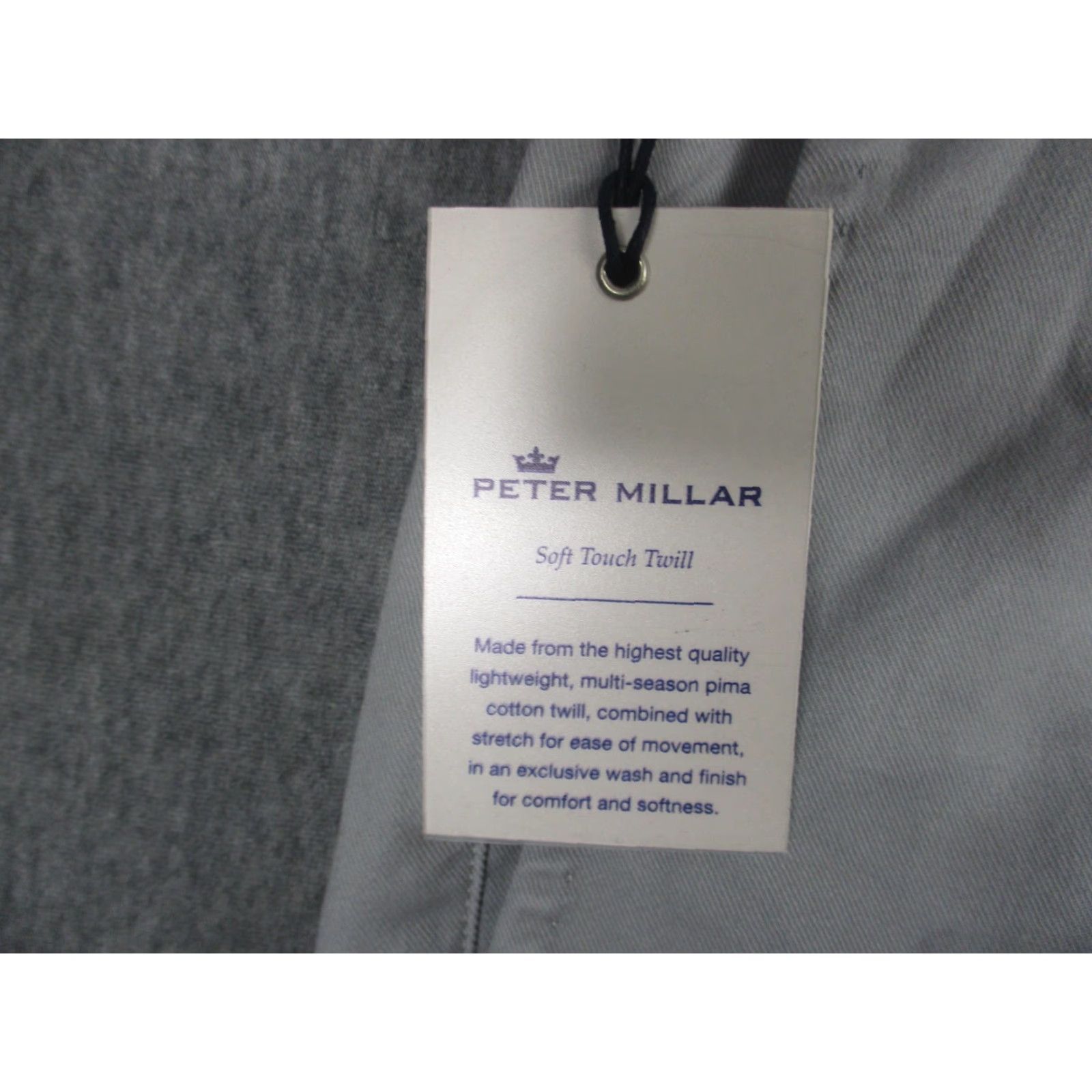 Peter Millar Peter Millar Pants Mens 38x36 Gray Soft Touch Twill Chino Stretch Casual MS19B48 Size US 38 / EU 54 - 3 Thumbnail