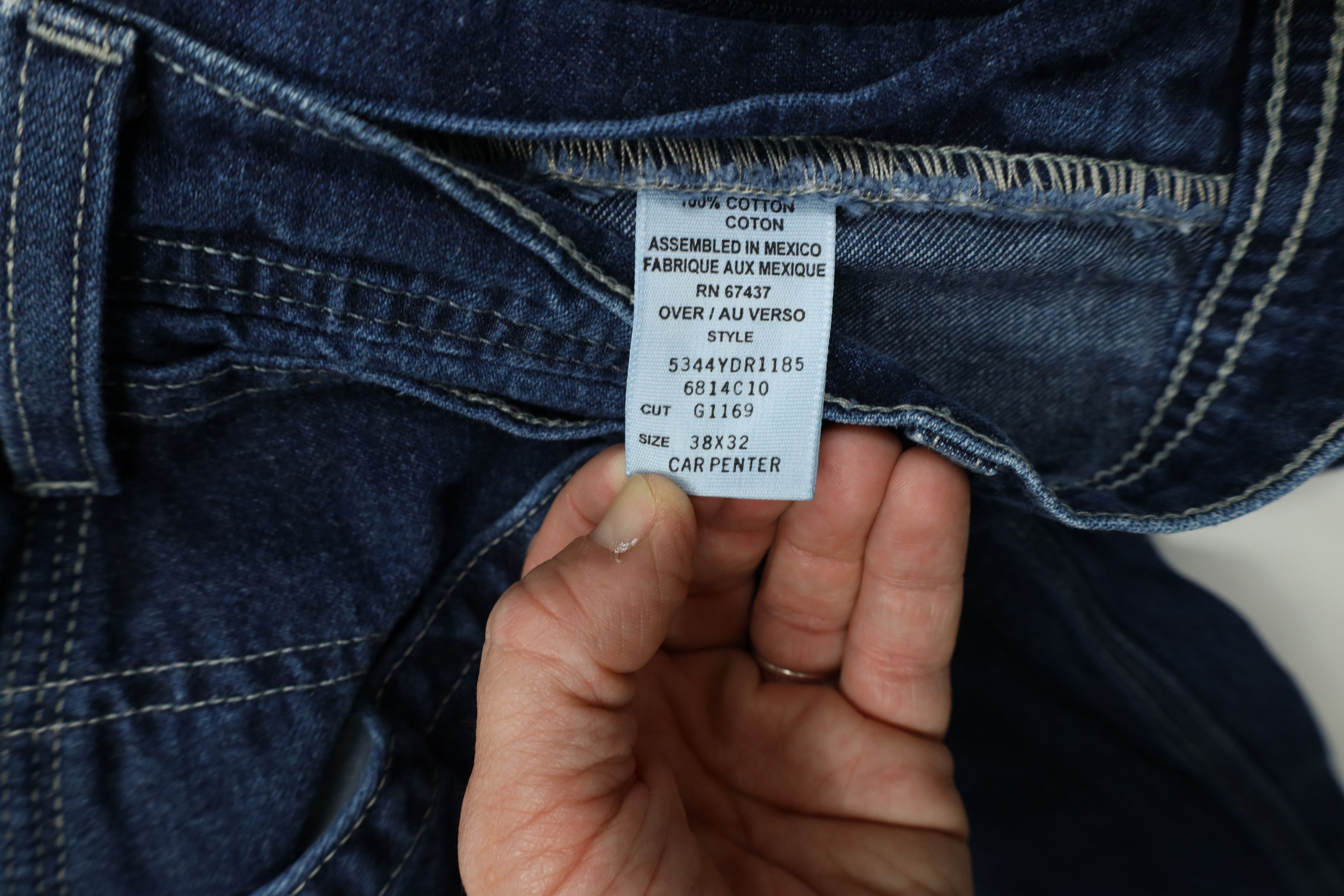 Ralph Lauren Vintage 90s Ralph Lauren Baggy Wide Leg Carpenter Jeans Blue Size US 38 / EU 54 - 8 Thumbnail