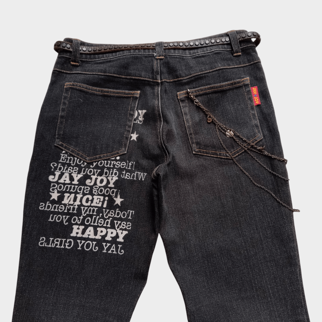 Hysteric Glamour × If Six Was Nine × Le Grande Bleu (L.G.B.) Jay joy Typewriter flared jeans Size US 28 / EU 44 - 4 Thumbnail