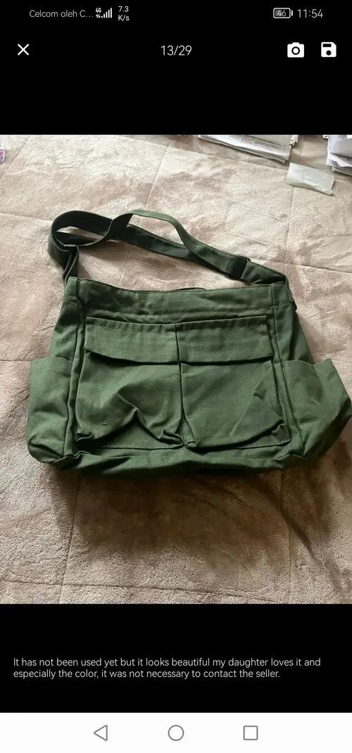 Japanese Brand Vintage Canvas Shoulder Crossbody Bag Size ONE SIZE - 4 Thumbnail