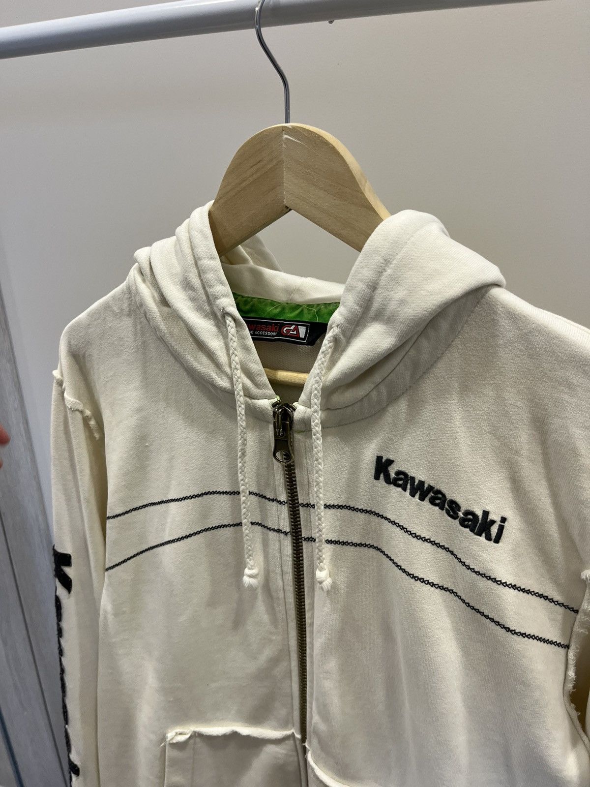 Other Vintage Kawasaki Japan Team Racing Faded Hoodie Moto Size US XL / EU 56 / 4 - 2 Thumbnail