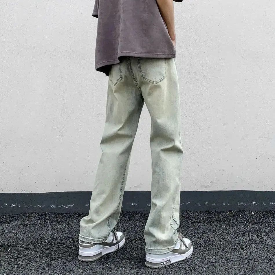 Japanese Brand Retro loose straight tube mud dyed jeans Size US 32 / EU 48 - 4 Thumbnail