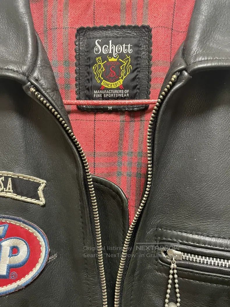 Schott Schott Leather jacket with lapels with thick leather Size US M / EU 48-50 / 2 - 5 Thumbnail