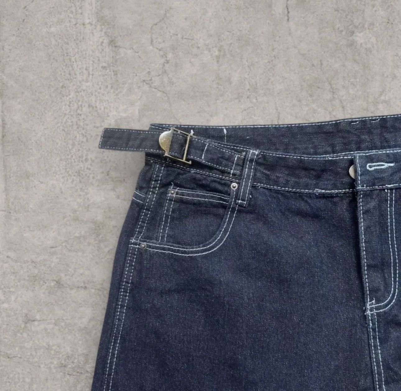 Japanese Brand Wide leg Japanese style jorts shorts in navy blue. Size L Size US 34 / EU 50 - 2 Thumbnail