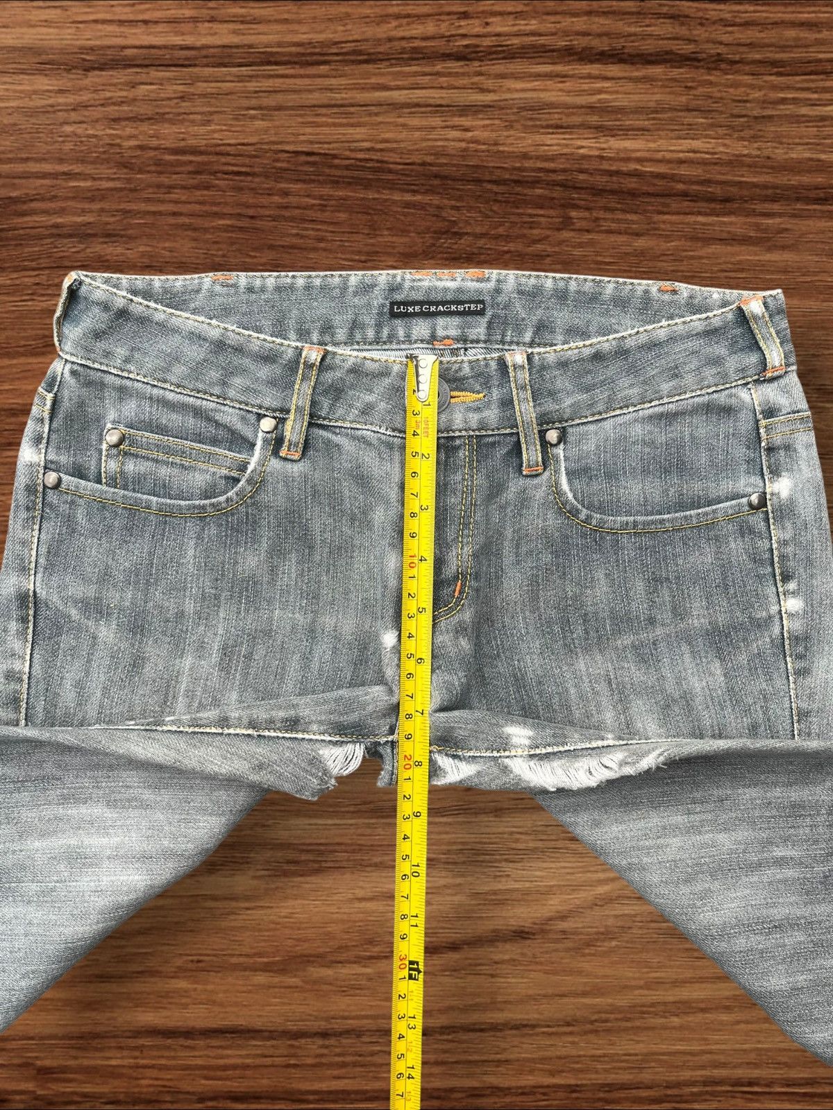 Japanese Brand Vintage Y2K Japanese Brand Distressed Bootcut Flare Jeans Size 27" / US 4 / IT 40 - 12 Thumbnail