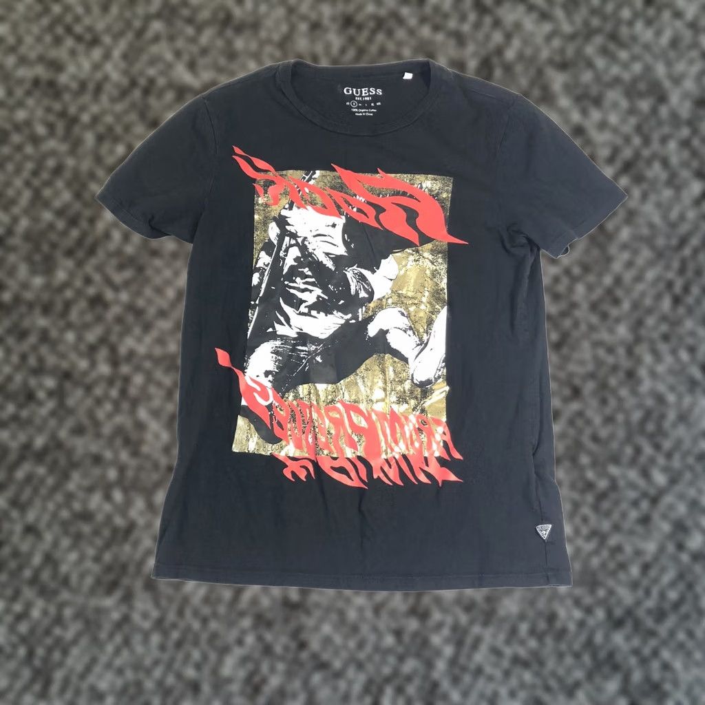 Guess Guess T-Shirt Women’s Small Graphic Print Black Gold Red Short Sleeve Size S / US 4 / IT 40 - 1 Thumbnail