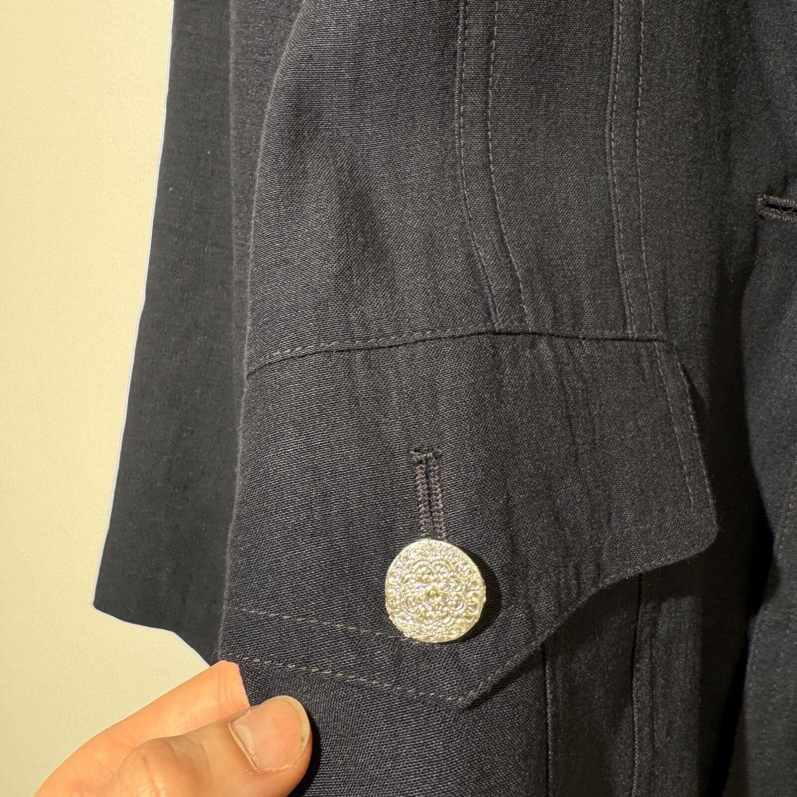 Escada × Vintage Escada Margaretha Navy Linen Wool Blazer Jacket Size 38 IT Size US L / EU 52-54 / 3 - 16 Thumbnail