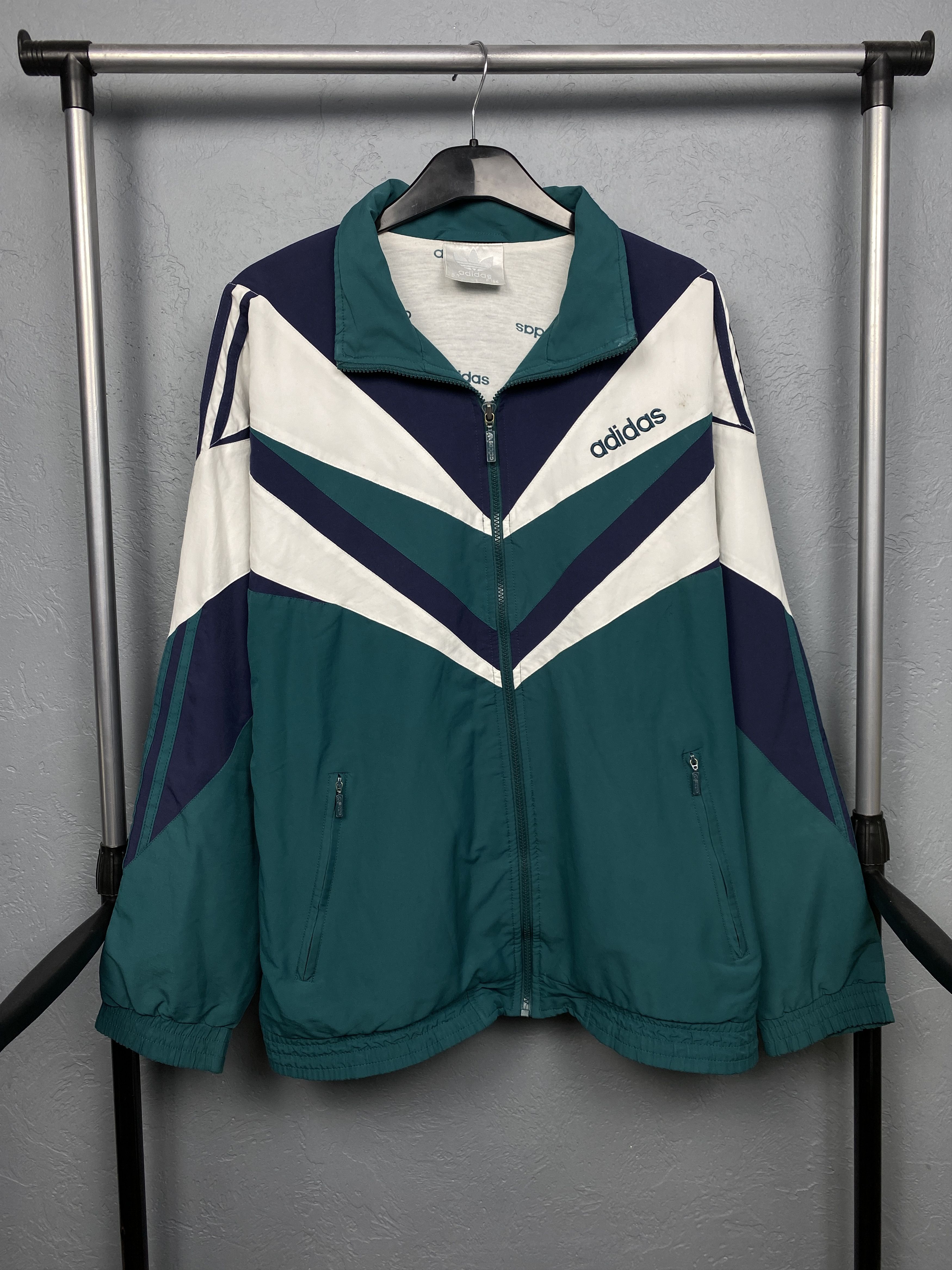 Adidas × Vintage Adidas Vintage Mens Track Top Jacket Size US L / EU 52-54 / 3 - 1 Thumbnail