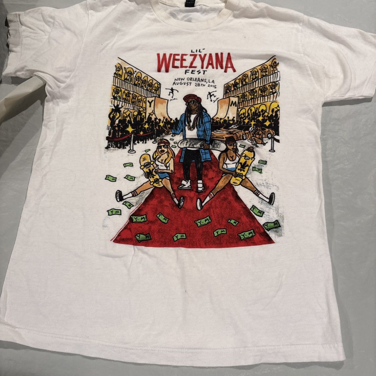 Tultex Lil Weezyana Fest 2015 Inaugural Event Lil Wayne Rap T Sz M Size US M / EU 48-50 / 2 - 1 Thumbnail